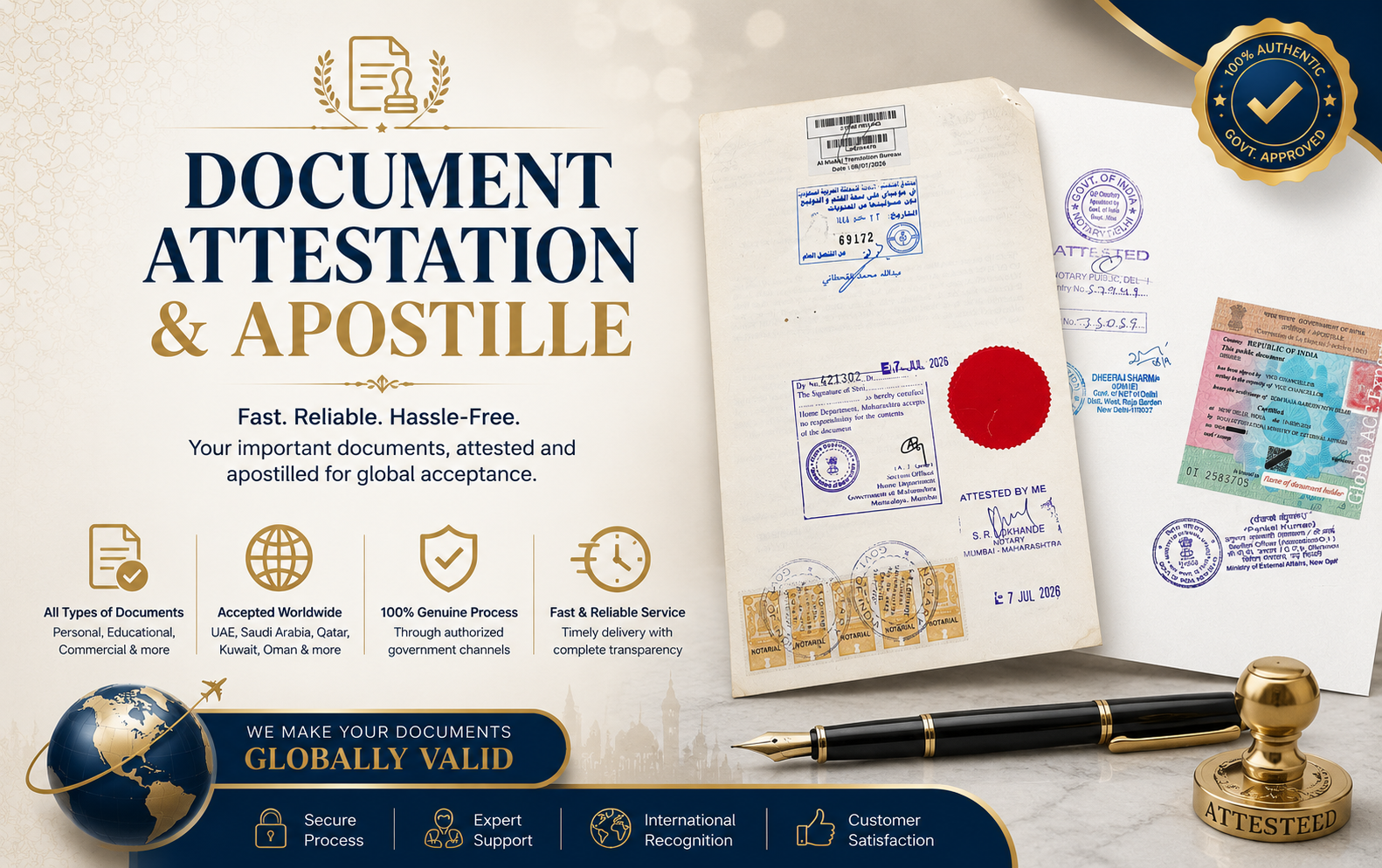 Document Attestation & Apostille - Fast, Reliable & Globally Valid